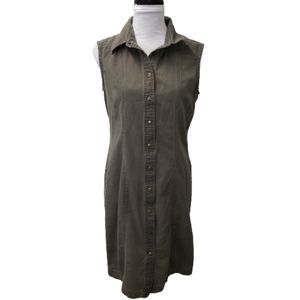 Camaieu Sleeveless Button-Down Dress, Sz L